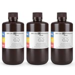 ELEGOO Upgraded ABS-Like Resin 3.0, 405nm UV-Curing 3D Printer Resin with Higher Precision and Lower Shrinkage, Enhanced Strength and Toughness Photopolymer Resin for LCD Printer Grey 3 * 1KG