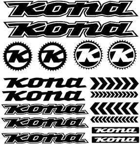 for Kona decals mountain bike frame stickers fork bmx mtb adhesive vinyl (Orange)