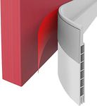 Upgraded Door Draft Stopper for Large Gap,Widened Door Sweep Seal Gap Up to 1-2/5" for Interior, Exterior and Garage Doors- Keeping Draft ,Dust, Noise, Unwanted Light and Pests Out, 3"W x 37"L,White