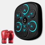 OurStarry 2024 New Model Smart Music Boxing Machine for Adults and Kids, Training Machine with LED Electronic Wall Mounted, Home Indoor Boxing Workout Equipment with Boxing Glove (Black 03)