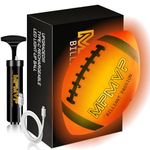 Glow in The Dark Football Junior - Light Up Football LED Size 6 Outdoor Sports Ball Games Teenage Toy 8-12 Yr Old Boys Birthday Gift Kid Teen Youth Cool Stuff Age 8 9 10 11 12 Activity Night Idea