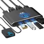 USB 3.0 KVM Switch with 3 USB Ports,4K@60Hz HDMI KVM Switch 1 Monitor 2 Computers Sharing Monitor Keyboard Mouse,Supports Wired Remote and Button Control, EDID Compatible