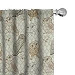 Ambesonne Owl Curtains, Cool Lookin