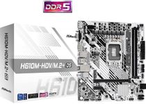 ASRock H610M-HDV/M.2+ D5 LGA 1700 Micro ATX DDR5 Intel H610 SATA 6Gb/s Micro