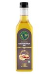 GirOrganic Wood Press Groundnut Oil - 1 Litre (PET Bottle) | Kacchi Ghani | Virgin | Unrefined | Cold pressed |100% Natural cooking oil | Gopal Ratna Award Winner 2023