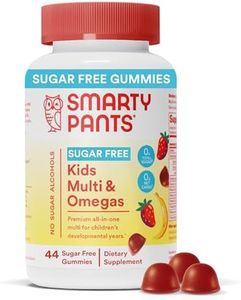 SmartyPants Kids Multivitamin Gummies, Sugar Free Gummies with Vitamin C, D, B6, and Zinc for Immune Support, Omega 3 ALA from Flax Seed Oil, Erythritol Free (44 Gummies), 22 Day Supply