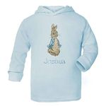 Sew Sew Special Peter the Rabbit Personalised Light Weight Pull on Cotton Hoodie. (1-2 years) Blue