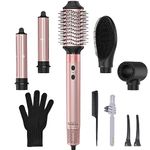 Brightup Air Styler, Professional Hair Dryer Brush with 110,000 RPM High-Speed Negative Ionic Blow Dryer, Auto Wrap Curlers, Multi Hair Styler for Fast Drying Styling Curling Straightening Volumizing