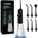 Rionhex Water Dental Flosser Teeth Pick: 4 Modes Cordless Oral Irrigator 300ML Tank USB-C Rechargeable Water Teeth Cleaner IPX7 Waterproof Flossing Cleaning Picks for Home Travel