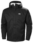 Helly Hansen Men's Loke Lightweight Hooded Waterproof Windproof Breathable Rain Coat Jacket, 990 Black, X-Large