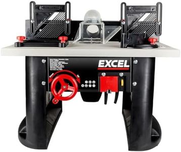 EXCEL 1500W Router Table, Rise & Fall System and Safety Switch, Variable Speed Woodworking Machine 28,000rpm, Cutter Storage, 1/2" & 1/4" Collets Included, Table Router, 240v routertable, Bench Top