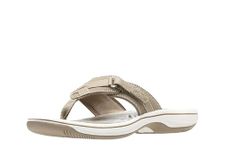 Clarks Women's Breeze Sea Flip Flop, New Greystone, 7.5 UK M