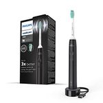 Philips Sonicare 3100 Series Electric Toothbrush, Sonic Toothbrush, Pressure Sensor and Timer, Black, HX3671/14