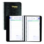 Blueline® 2025 Essential Daily Pocket Planner, Appointment Book, 12 Months, January to December, Spiral Binding, 6" x 3.5", Black, Bilingual (C1501.81BT-25)