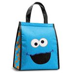 Grupo Erik Sesame Street Lunch Bag | 8 x 9 x 5 inches - 20 x 23 x 13 cm | Insulated Lunch Bag | Cool Bag Lunch Box | Cookie Monster Lunch Box | Kids Lunch Box with Compartments | School Lunch Bag