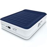 Active Era Luxury Queen Size Air Mattress - Elevated Inflatable Double Air Bed, Electric Built-in Pump, Raised Pillow & Structured I-Beam Technology, 4 Minute Self Inflating Air Mattress, 22" Height