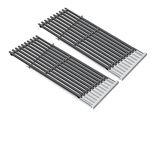 SafBbcue Cast Iron Cooking Grates and Infrared Emitter Replacement for Charbroil Infrared Grills 463241013 463243812 463246909 463262210 463270610 463273614 466241013 466247110 (Set of 2)