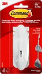 Command Large Wire Hook, White - 1 Hook and 2 Adhesive Strips - Removable Hanging Hook for Various Surfaces - Damage Free Hanging - Holds up to 2.2kg