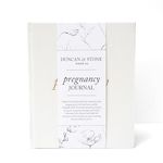 Pregnancy Journal Memory Book (120 Pages) - Pregnancy Planner w/Gold Foil Linen Cover - Flat Lay Spine Pregnancy Keepsake Book -Ideal Pregnancy Gifts