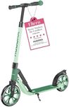 HUDORA BigWheel® 205 Advanced Scooter - pine - Comfortable aluminium scooter for up to 100kg - Height-adjustable & foldable city scooter - Kick scooter for children/teenagers & adults