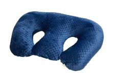 The TWIN Z Pillow - 6 uses in 1 Twin Pillow ! Breastfeeding, Bottlefeeding, Tummy Time, Reflux, Support and Pregnancy Pillow! Cuddle dots Navy