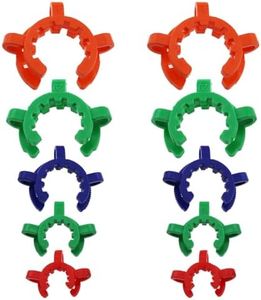 TAODAN 10PCS Keck Jig Laboratory Keck Clamps 14/19/24/29/34mm Glass Standard Tapered Interface Clamps Frosted Glass Fitting 2 Each of Five Sizes