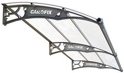 Cantilever door canopy 6000mm wide x 1500mm projection - awning, porch, patio cover, smoking shelter (Bronze, Grey)