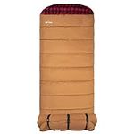 TETON Sports Deer Hunter Sleeping Bag; Warm and Comfortable Sleeping Bag Great for Camping Even in Cold Seasons, brown / -18c / left zip