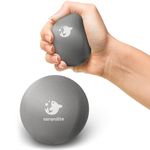 Serenilite Hand Therapy Stress Ball - Optimal Stress Relief - Great for Hand Exercises and Strengthening (Titanium)