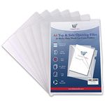 Plastic Wallets A4 Top and Side Opening File Heavy Duty Clear Plastic Sleeves Document Folder Top & Side Pockets Tidy File Thick Heavy Duty 150 Micron Easy Open Copy Safe (to Fit A4 Size - 25 Files)