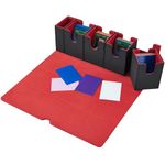 FOTEEMO Card Deck Box 5 in 1 Black Red