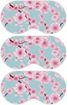 SMUG Satin Sleep Mask & Eye Mask - Deep Dream Sleep Masks for Women & Men - Soft Sleeping Eye Mask to Nourish Skin, & Reduce Dark Circles - Eye Sleep Mask to Block Out Light - Cherry Blossom 3-Pack