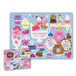 Mudpuppy Cat Cafe – 60 Piece Scratch & Sniff Puzzle with Colorful and Fun Illustrations of Dessert Themed Cats and Scented Puzzle Pieces