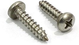 #8 x 3/4" Stainless Phillips Pan Head Wood Screws (100 Pack), 18-8 (304) Stainless Steel by Bolt Dropper