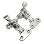 Pair Marine grade 316 Stainless Steel Anti-Rattle Lockable Hold Down Clamp Latch