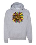 Wild Bobby Sunflower Animal Print Fashion Unisex Graphic Hoodie Sweatshirt, Heather Grey, S