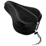 Belle Vous Bike Seat Cushion Padded Cover - Soft Gel Bike Seat Cover - Heavy-Duty Padded Bike Saddle Cover for Exercise Bike & Spin/Pelaton Bike