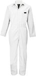 Natural Uniforms Mens Long Sleeve Zip Up Twill Coverall, Stain and Wrinkle Resistant (White, 3X-Large Tall)