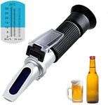 Brix Refractometer for Brewing Beer Wort Refractometer, Handheld Brix Refractometer Hydrometer with ATC (Automatic Temperature Compensation) Function