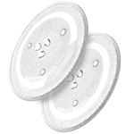 Microwave Turntable Glass Plate with 6 Fixers Compatible for Bosch, Siemens, Neff Microwaves (288mm Diameter) – Rotating Glass Tray by Reliapart - Pack of 2