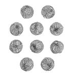 Dophee 10Pcs Tobacco Pipe Silver Screen Metal Ball Filter Combustion Durable Tool, 18mm