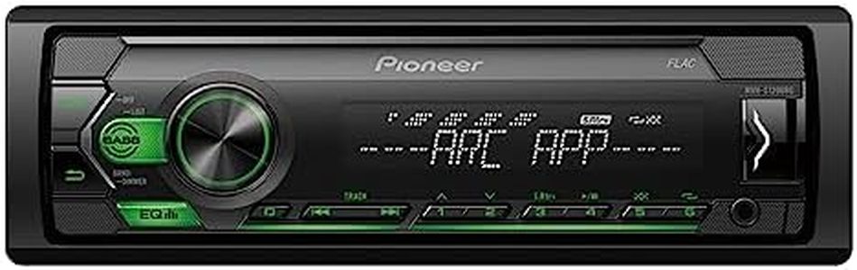 Pioneer MVH-S120UBG, 1DIN Car Radio with RDS, Green, Half Installation Depth, 4 x 50 Watt, USB, MP3, AUX Input, Android Support, 5-Band Equalizer, ARC App