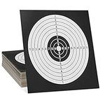 HUNTVP 100pcs Paper Targets,for Rifles, Pistols, AirSoft, BB Pellet Guns Shooting Training Practice 14 x 14cm Target Holder,Black