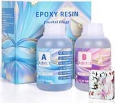 IModeur Clear Epoxy Resin - 1L/34oz Self-Leveling Crystal Epoxy Resin - No Yellowing No Bubble UV Resistant Art Resin Casting Resin for Art Crafts, Jewelry Making, Resin Molds (16oz x 2)