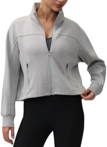 AARYA Women's Warm Long Sleeve Zip Up Hoodie Jackets Cloud Gray S