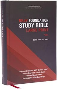 NKJV, Foundation Study Bible, Large Print, Hardcover, Red Letter, Thumb Indexed, Comfort Print: Holy Bible, New King James Version