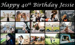 Personalised Birthday Banner outdoor Photo Children Baby Adult Party Decoration Poster Celebration 150x90cm