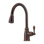 Pfister F5297CNU Canton 1-Handle Kitchen Faucet with Pull Down Sprayer in Rustic Bronze