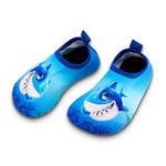 Bigib Toddler Kids Swim Water Shoes Quick Dry Non-Slip Water Skin Barefoot Sports Shoes Aqua Socks for Boys Girls Toddler, Shark, 11 Little Kid