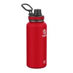 Takeya Originals 32 oz Vacuum Insulated Stainless Steel Water Bottle with Straw Lid, Fire